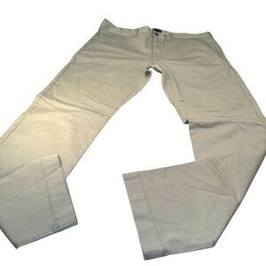 J Crew Flex Driggs Slim Fit Leg Wide Jeans Mens Chino Pants Tan Waist 36